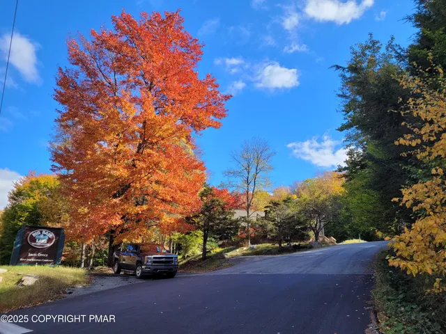 a view of a lake with a mountain