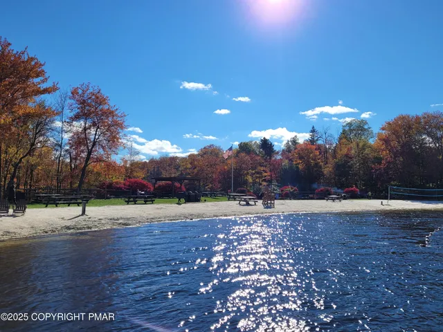 a view of a backyard with snow on the road
