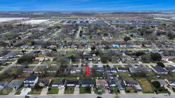 an aerial view of multiple house