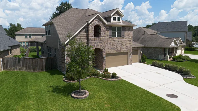 a aerial view of a house