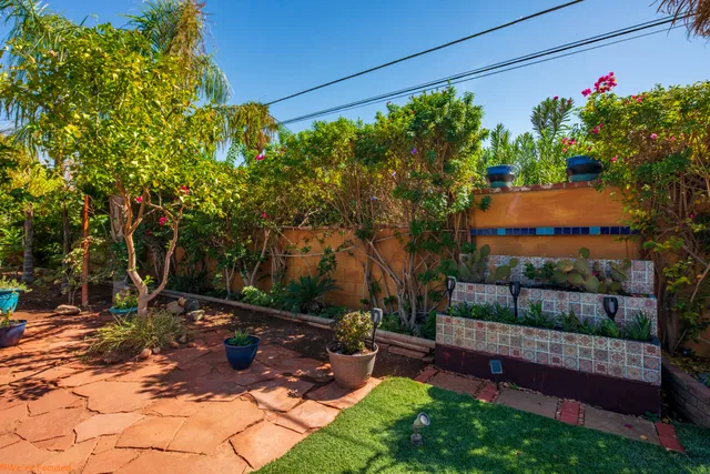 a view of a table and chair in the patio