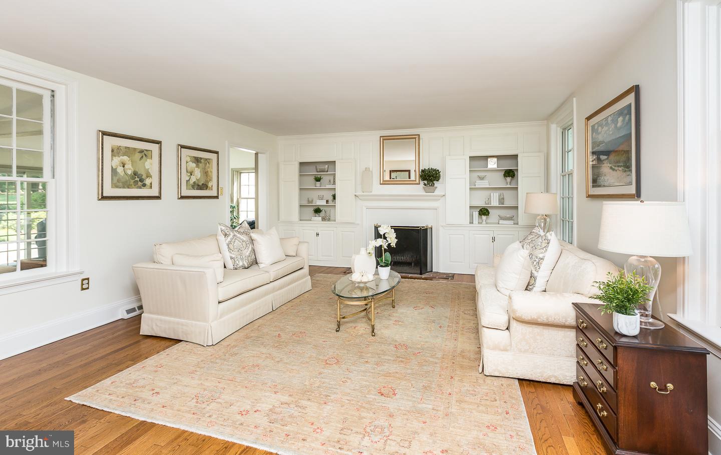 1287 Argyle Road Berwyn, PA 19312 - Photo 9 of 56 Living room with wood burning fireplace