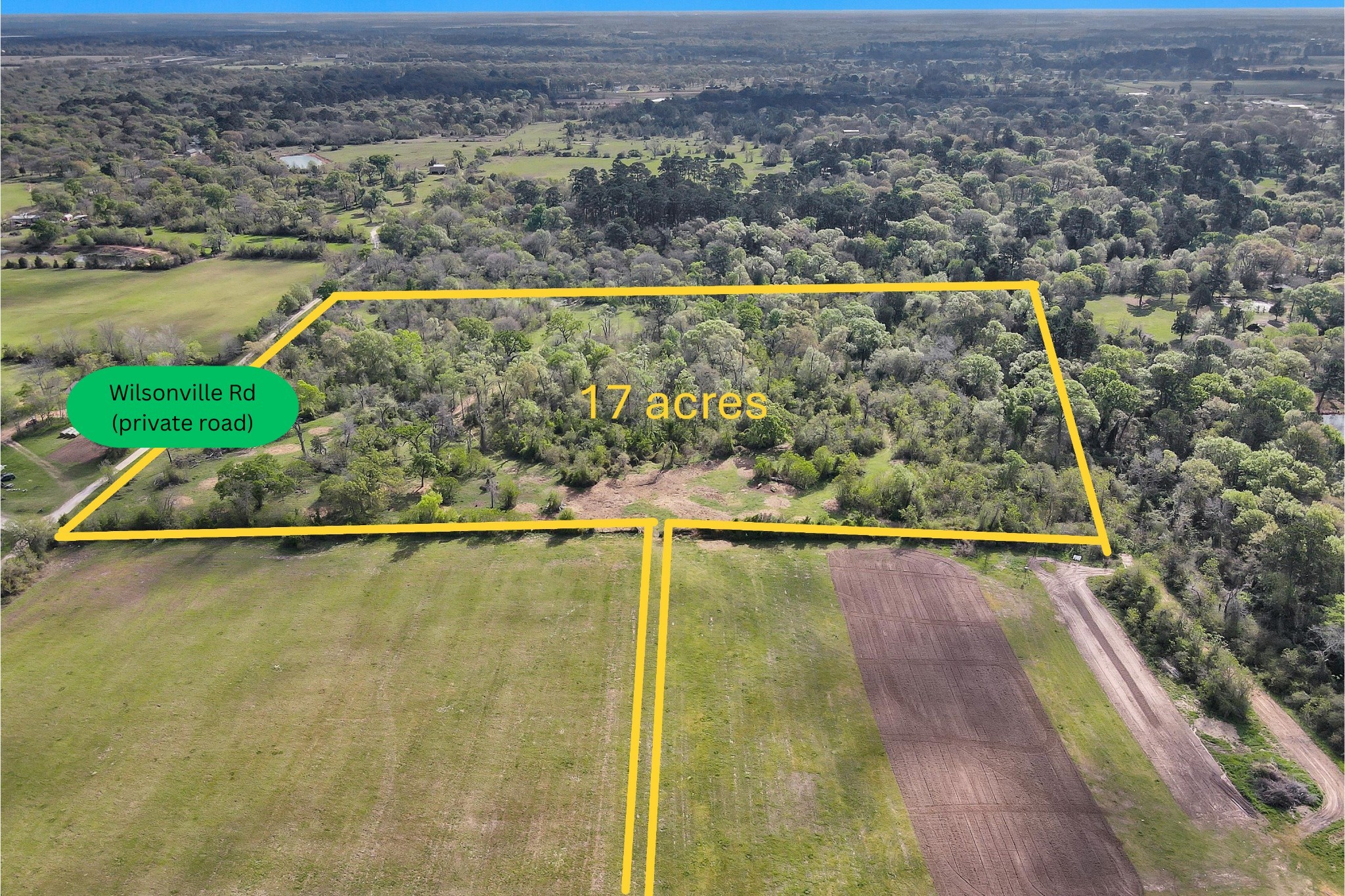 0 Fm 362 Waller, TX 77484 - Photo 2 of 15 The strip of land connecting the property to Fm 362 is 20' wide by 768' long. A road has not been built on it.