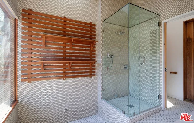 a view of a room with door