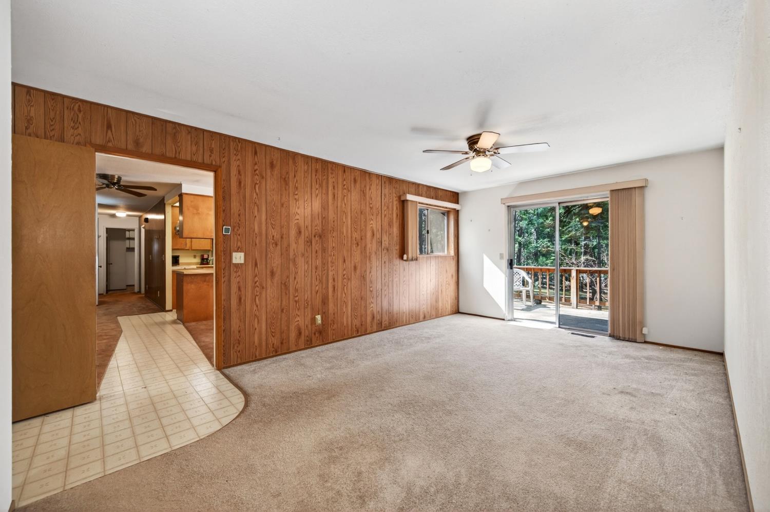 20191 Kit Court Volcano, CA 95689 - Photo 16 of 54 a view of a livingroom with a ceiling fan and window