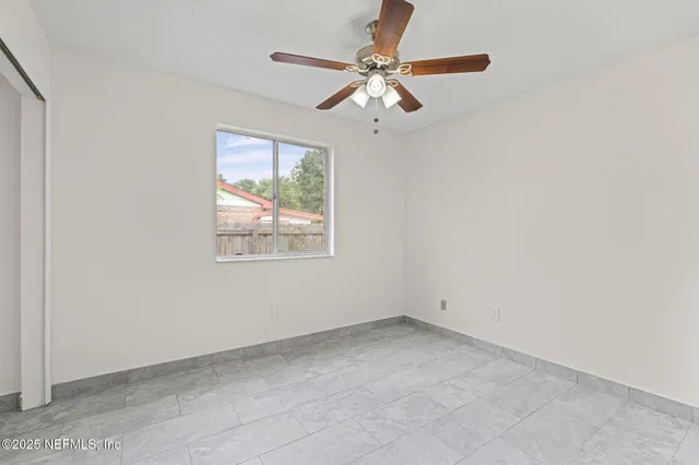 an empty room with a window