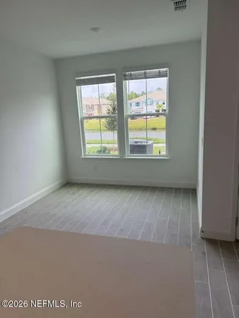 an empty room with a window