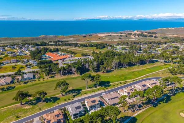 a view of a city with an ocean