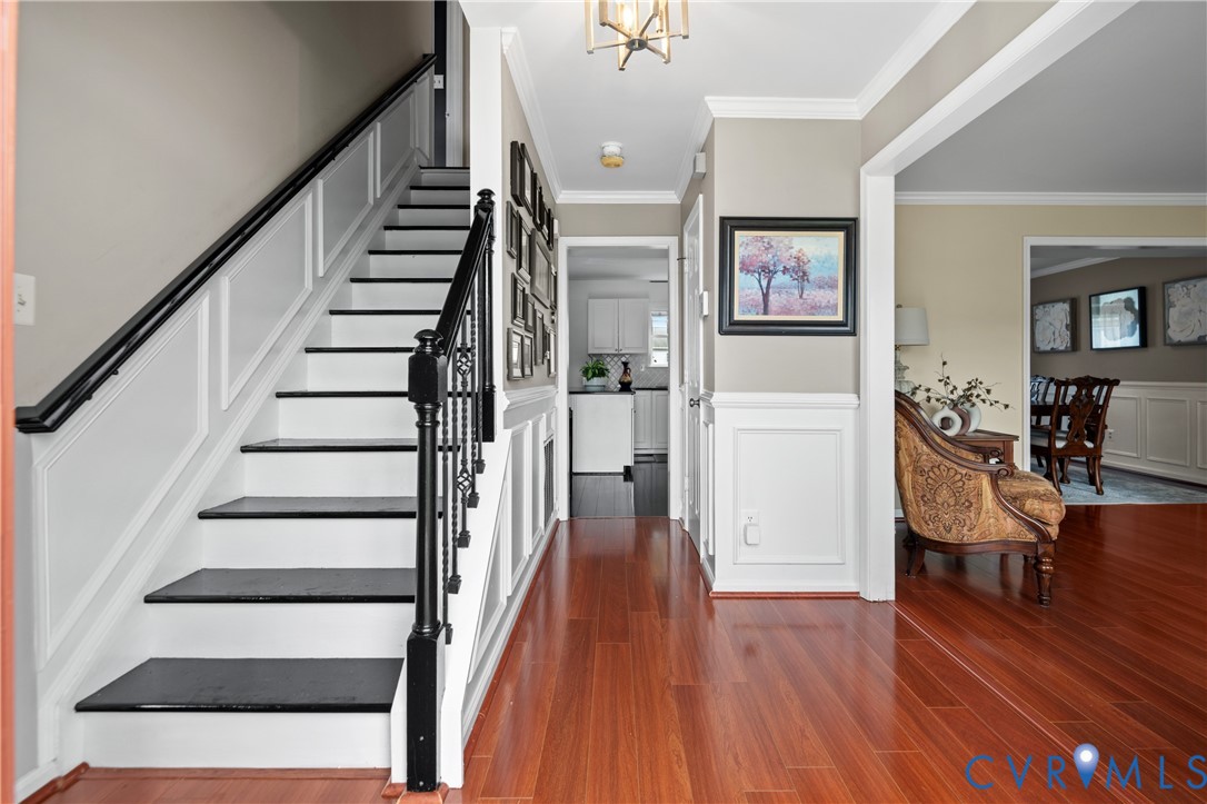 6356 Springcrest Lane Henrico, VA 23231 - Photo 2 of 43 a view of entryway and hall with wooden floor
