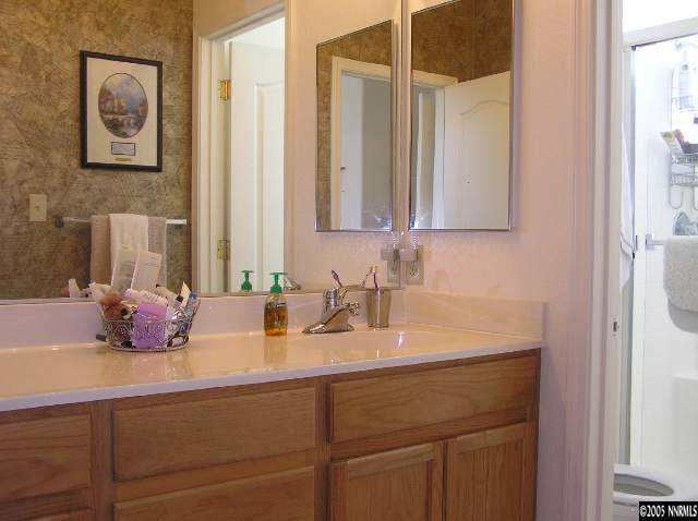 7234 Heatherwood Drive Reno, NV 89523 - Photo 5 of 9 a bathroom with a sink and a mirror