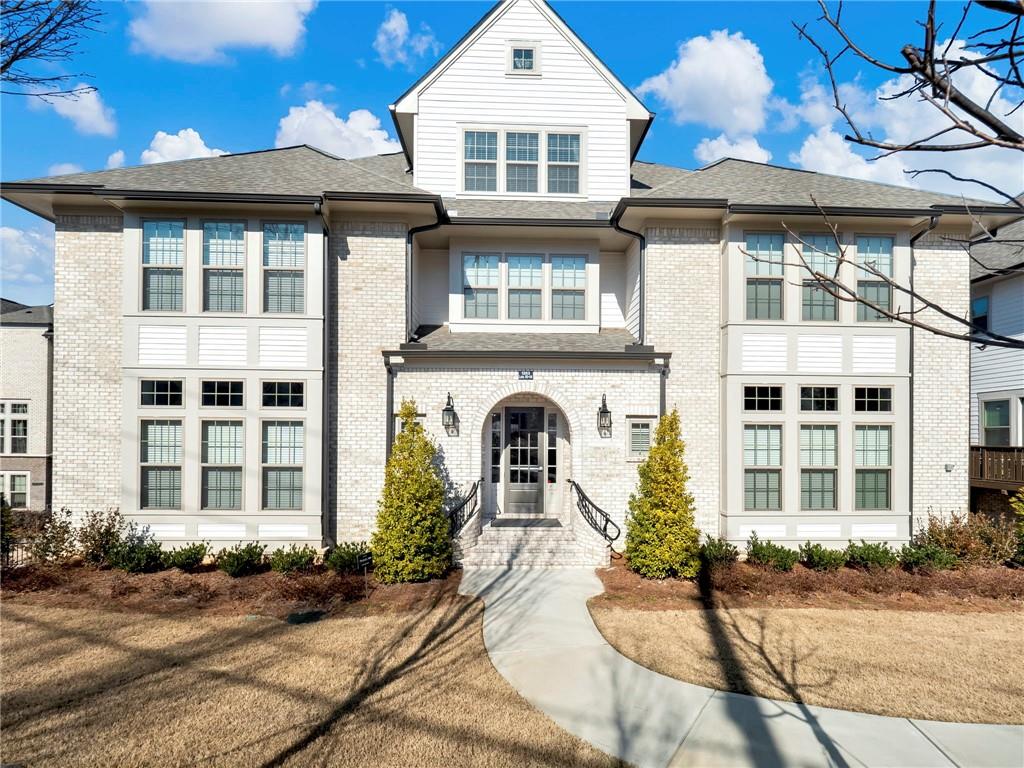 a front view of a house