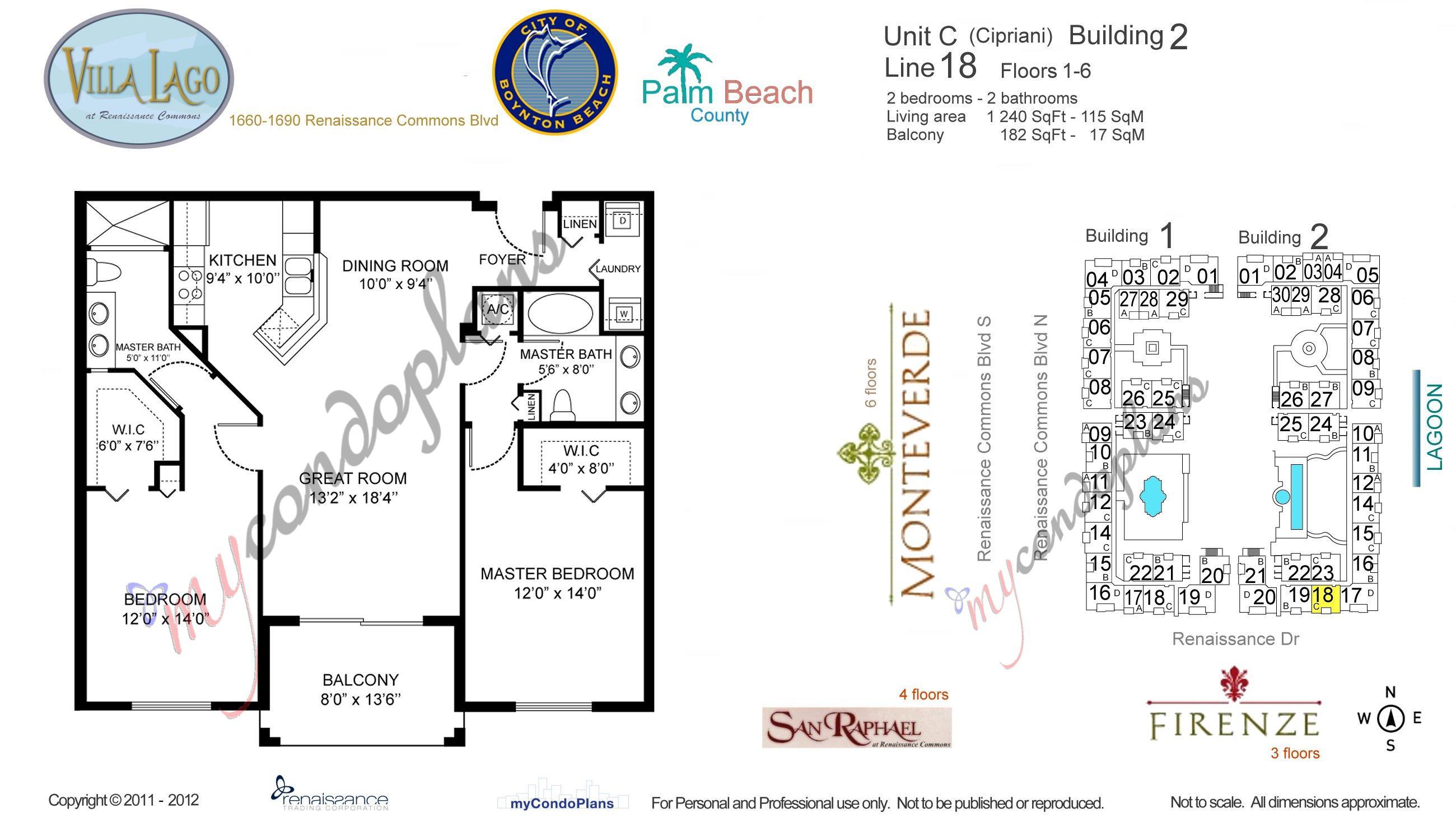 1660 Renaissance Commons Boulevard, Unit 2118 Boynton Beach, FL 33426 - Photo 19 of 19 Floor Plan 5463393