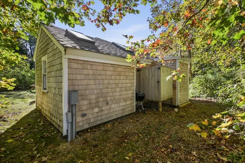 a backyard of a house