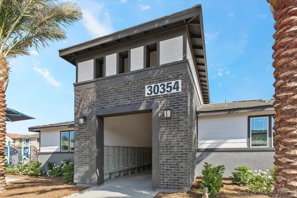a front view of a house