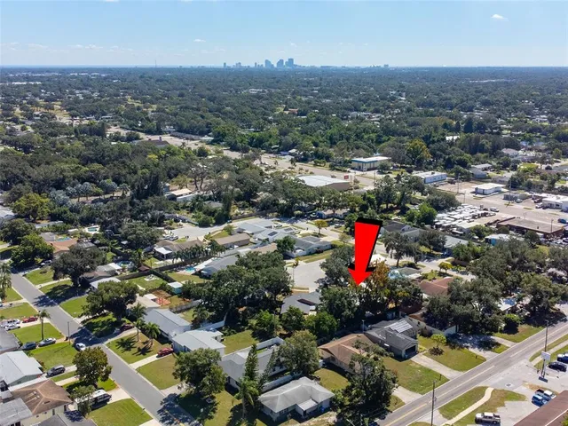 an aerial view of multiple house