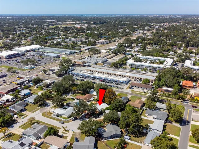 an aerial view of multiple house