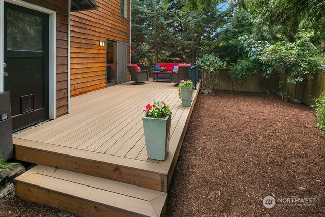 a terrace view with sitting space