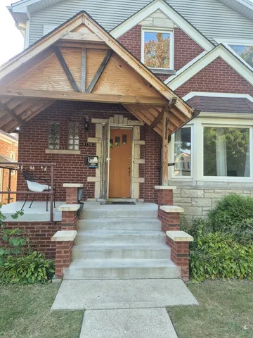 a front view of a house