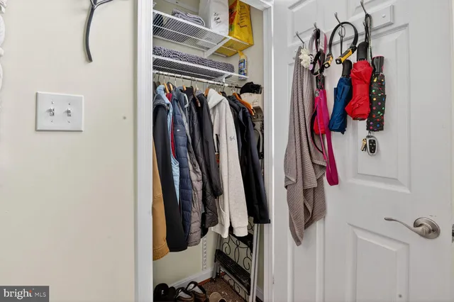 a bedroom with furniture and a bed