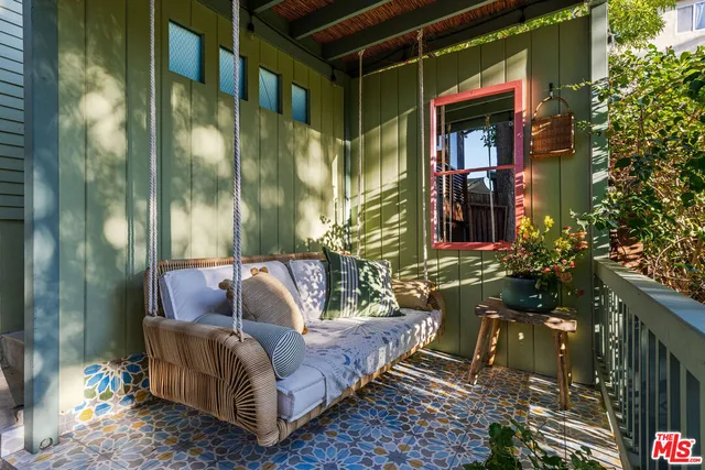 a backyard of a house with garden