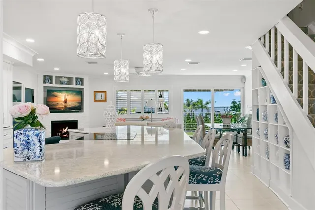 a view of living room and dining room