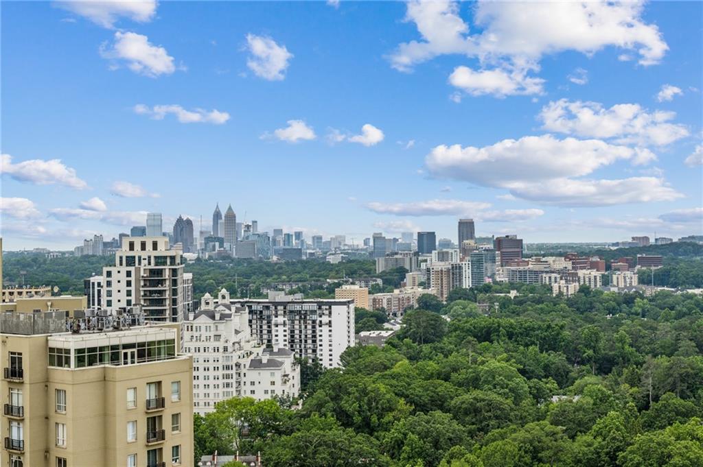 2660 Peachtree Road Northwest, Unit 23A Atlanta, GA 30305 - Photo 33 of 56 a view of a city with tall buildings
