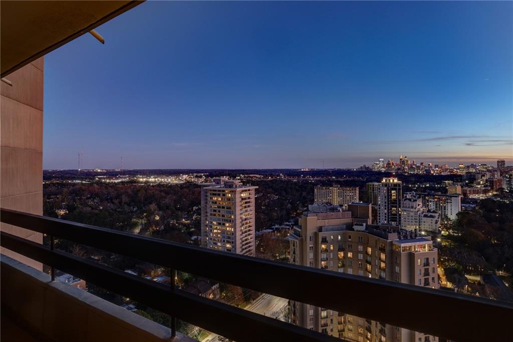 2660 Peachtree Road Northwest, Unit 23A Atlanta, GA 30305 - Photo 34 of 56 a view of city from a balcony