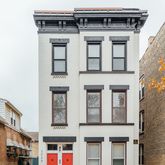 a view of a building with a window