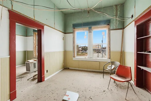 a kitchen with a sink and a window