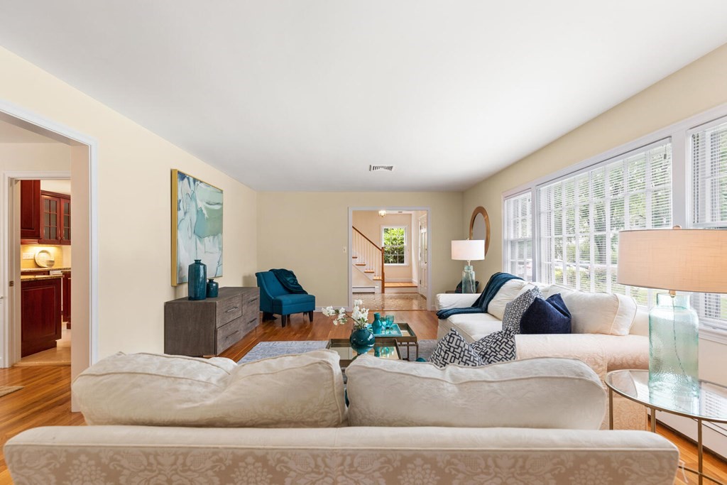 29 Saddle Club Road Lexington, MA 02420 - Photo 3 of 22 a living room with furniture and a large window