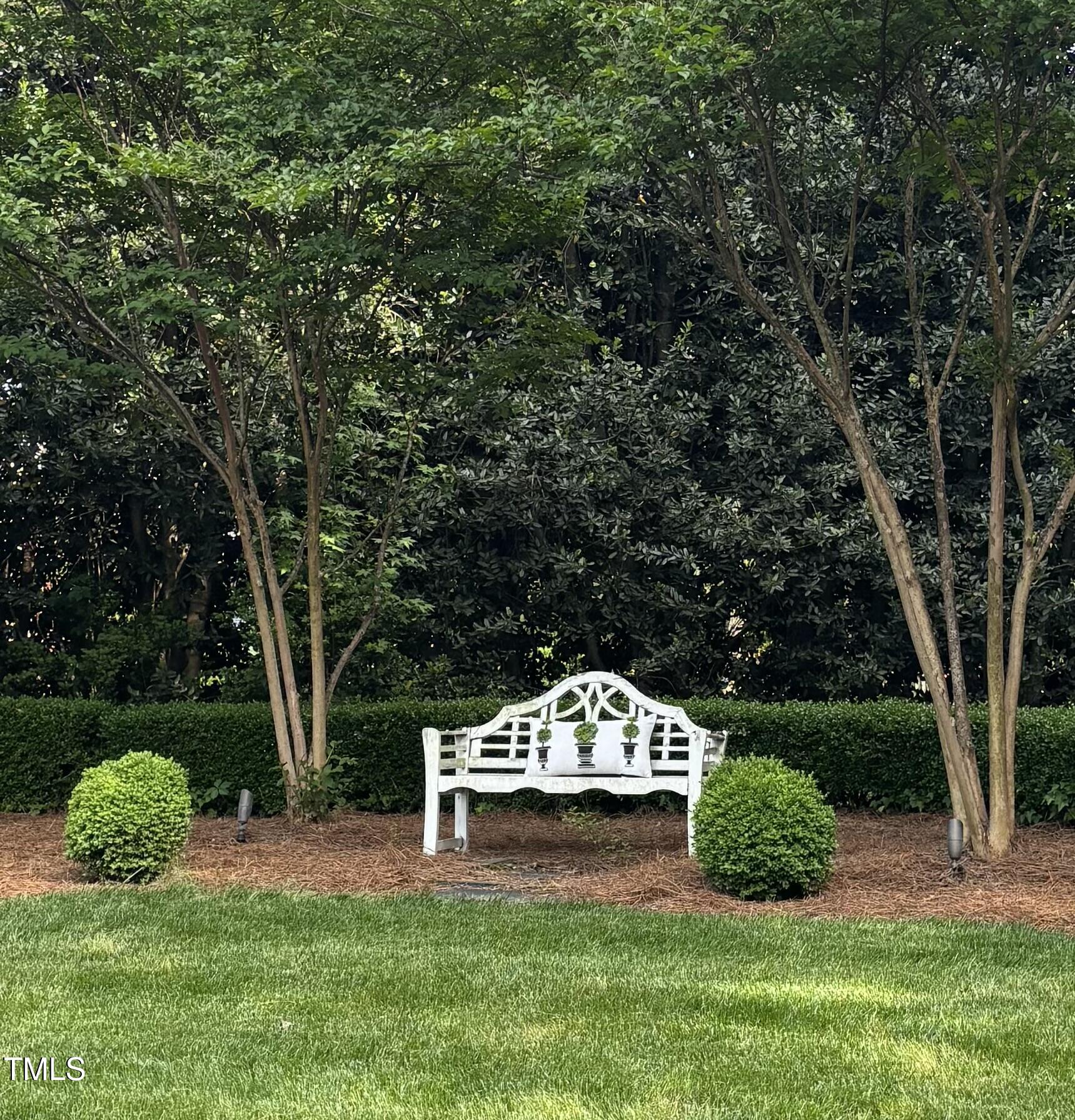 9301 Brookton Court Raleigh, NC 27615 - Photo 3 of 29 a view of a garden with large trees