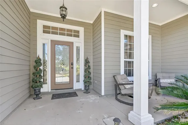 a front view of a house with a porch