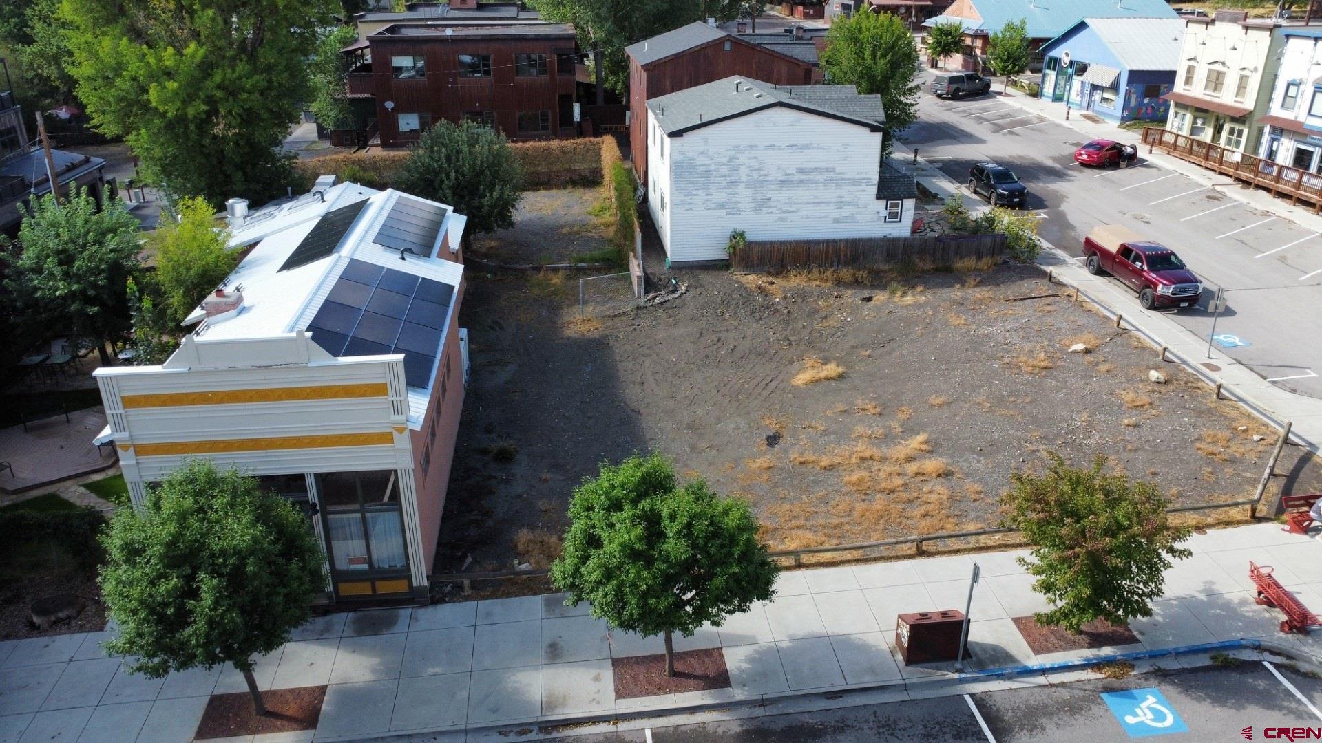 Lot A Lot A & B Clinton Street Ridgway, CO 81432 - Photo 5 of 9 an aerial view of a house with a yard and garden