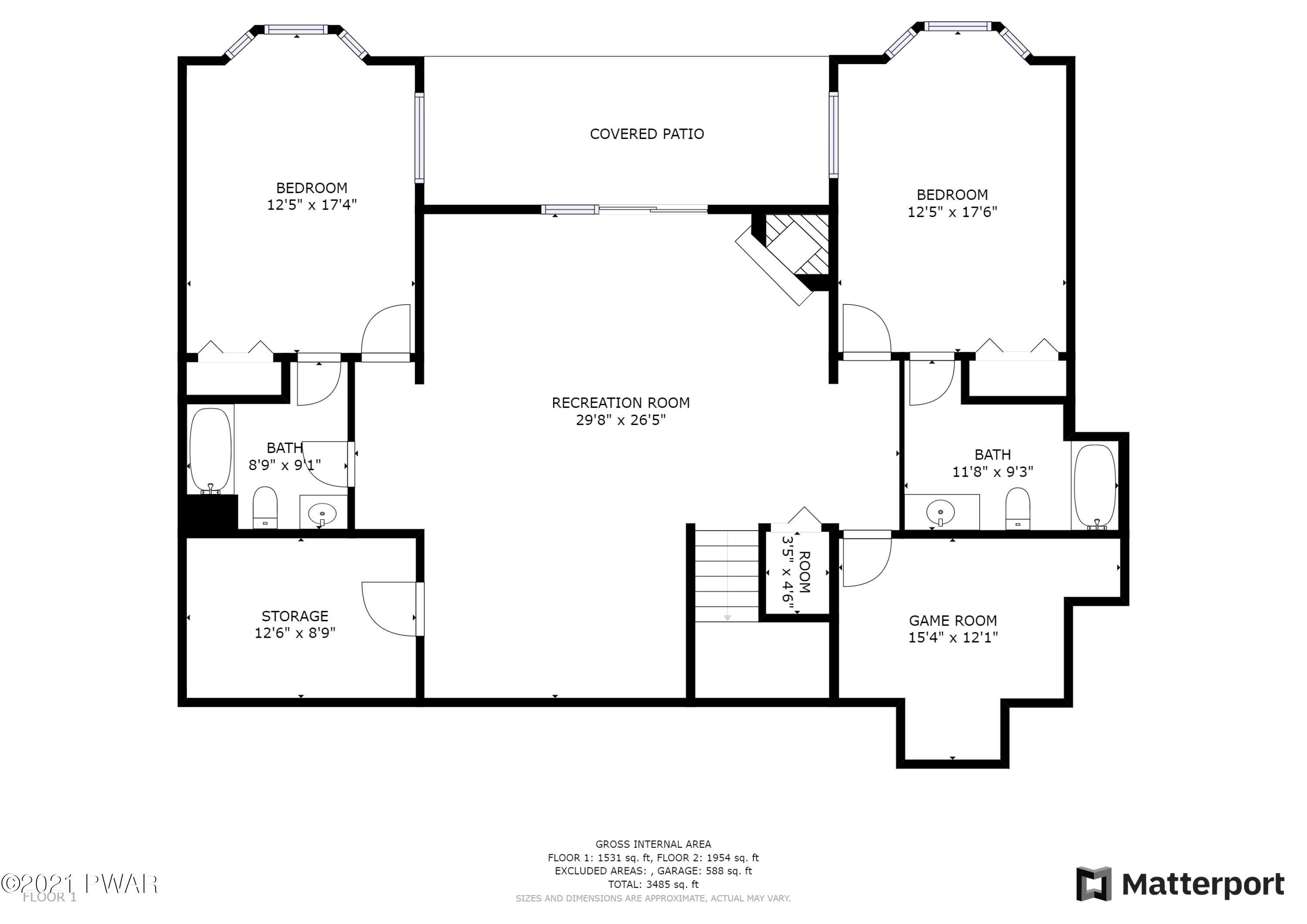 320 Lakeview Road Lackawaxen, PA 18435 - Photo 56 of 57 Lower Level Floor Plan