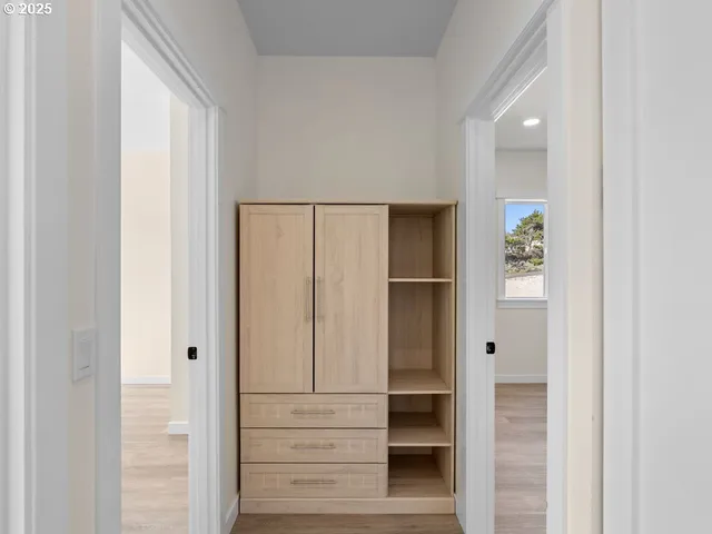 a view of front door with hallway