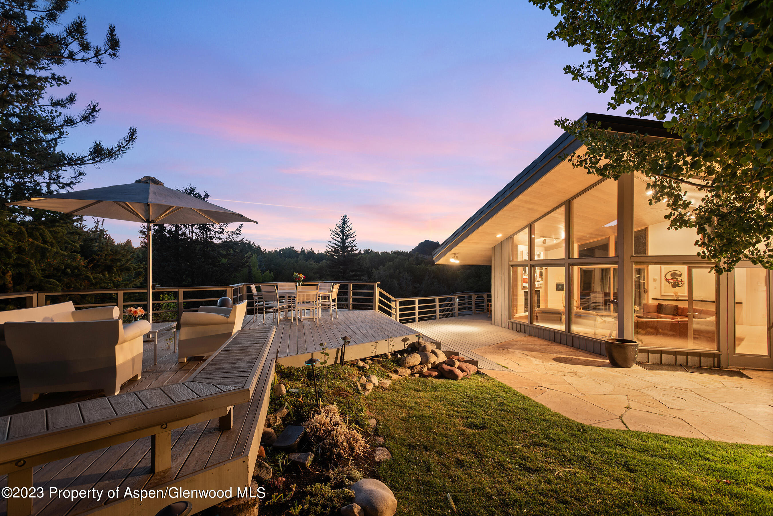 a view of a house with a patio