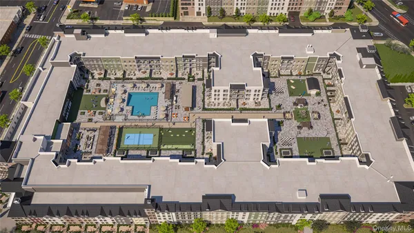 an aerial view of multiple house