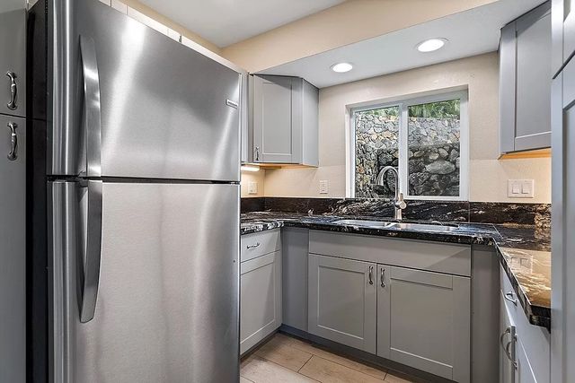 a view of a porch with furniture