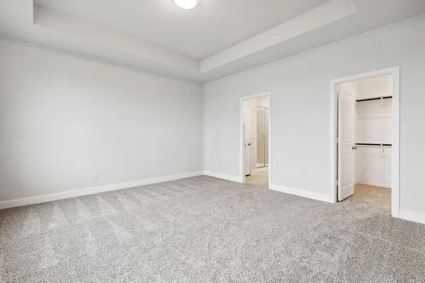 an empty room with a natural light