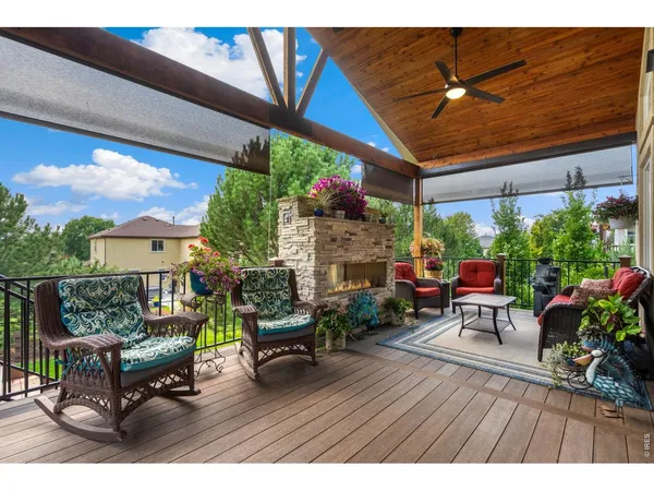 a outdoor living space with furniture and garden view