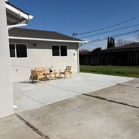 a backyard of a house