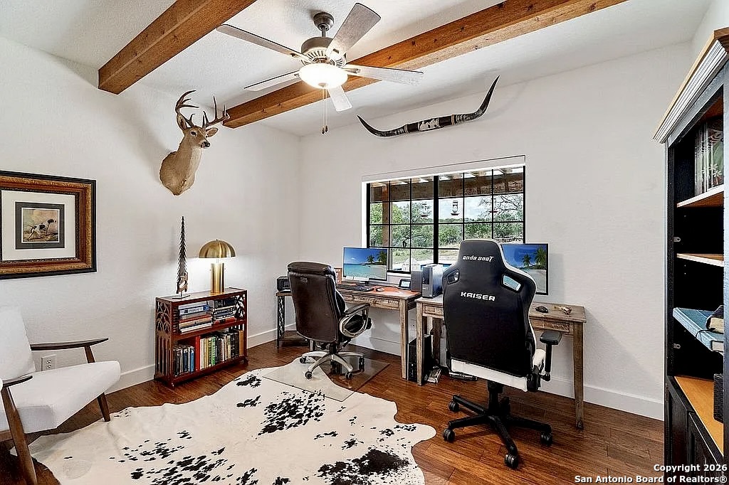 1112 Kendall Jackson Comfort, TX 78013 - Photo 28 of 32 a view of a workspace with furniture and a window