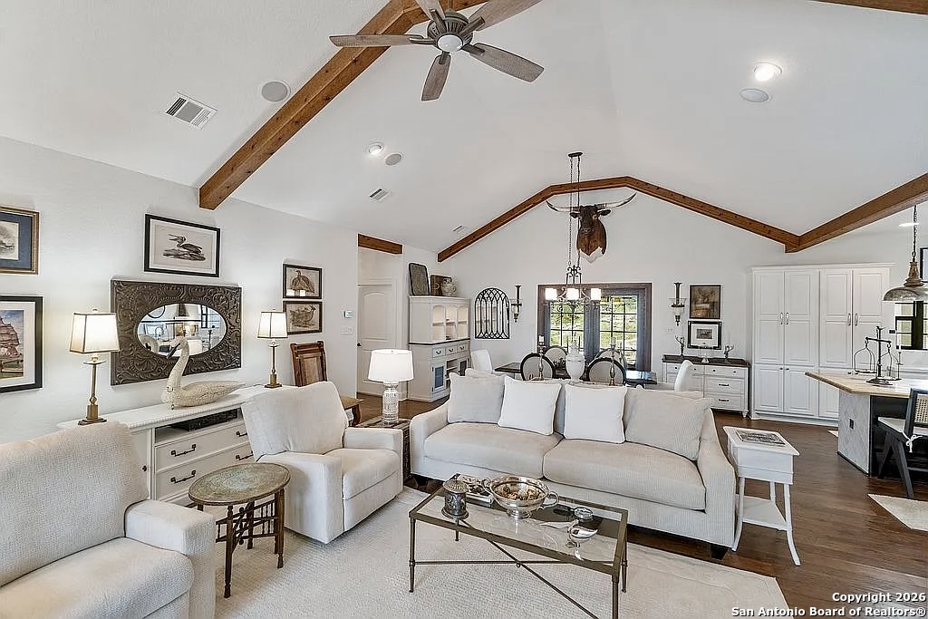 1112 Kendall Jackson Comfort, TX 78013 - Photo 10 of 32 a living room with furniture and a flat screen tv