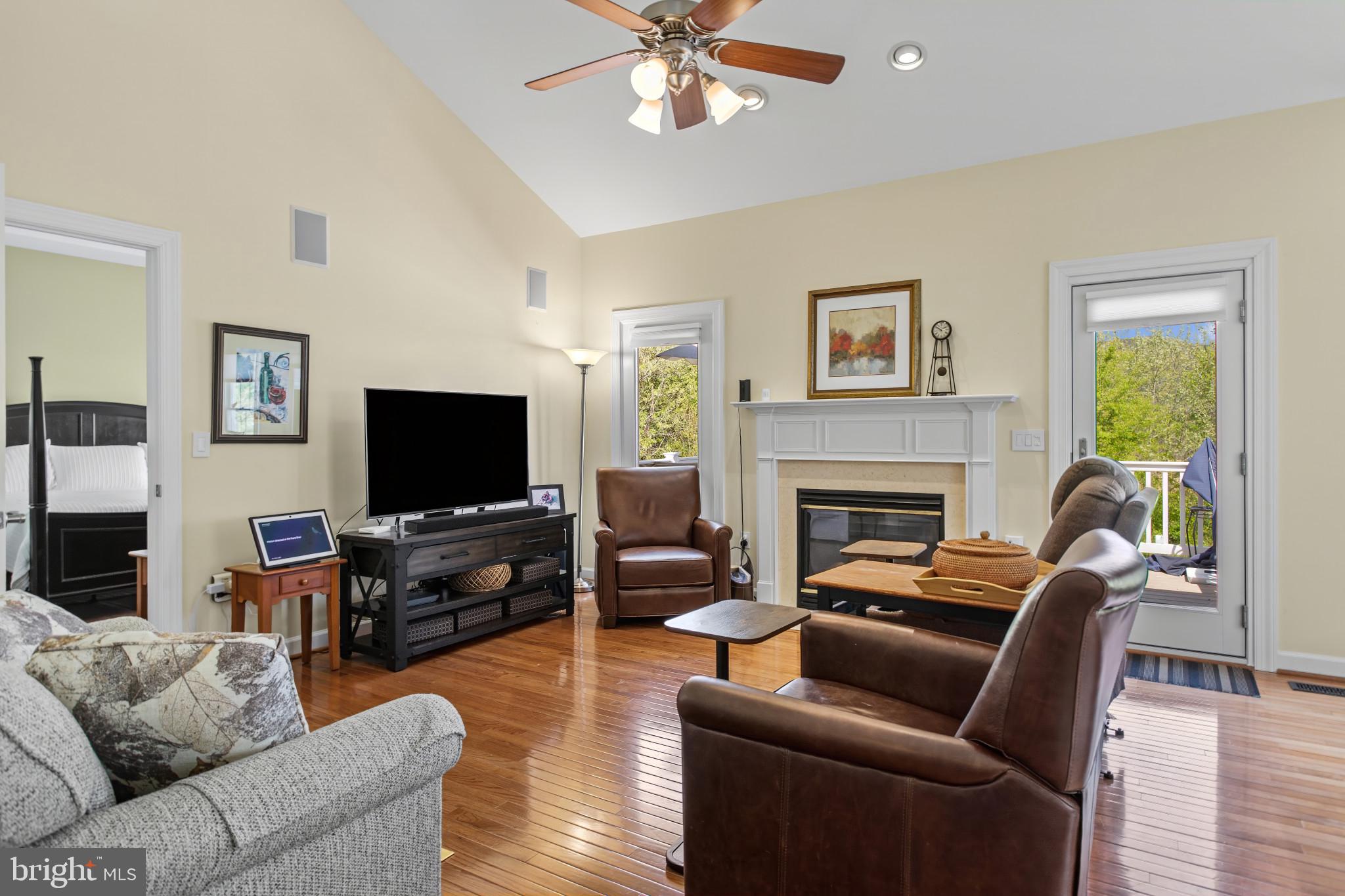 7 Derr Lane Middletown, MD 21769 - Photo 9 of 33 Living Room w/ Gas Fireplace + Vaulted Ceiling