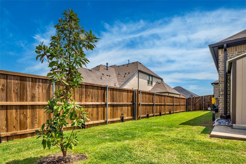 704 Abbey Road Van Alstyne, TX 75495 - Photo 33 of 38 a view of a garden with a tree in front of the house