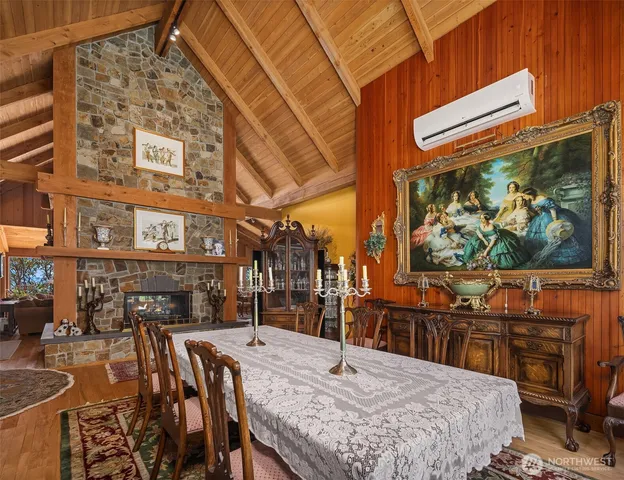 a outdoor space with lots of tables and chairs