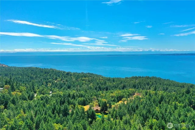 a view of an ocean and beach