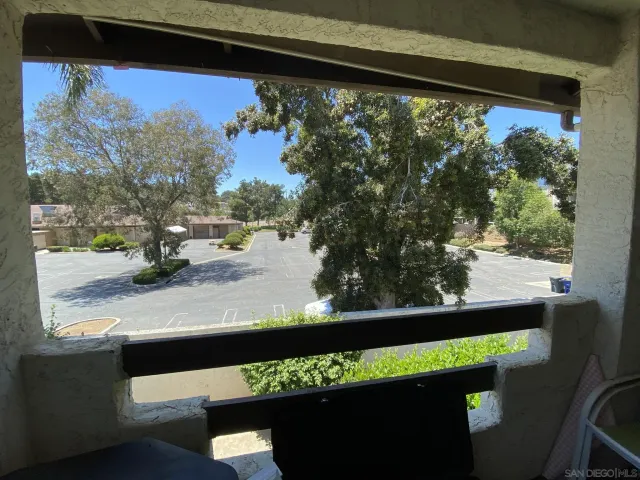 a view of a back yard from a window