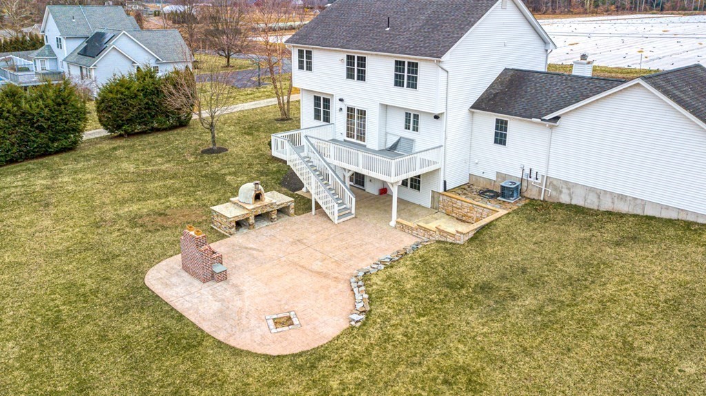 34 Schneider Road Somers, CT 06071 - Photo 38 of 42 an aerial view of a house with swimming pool and porch