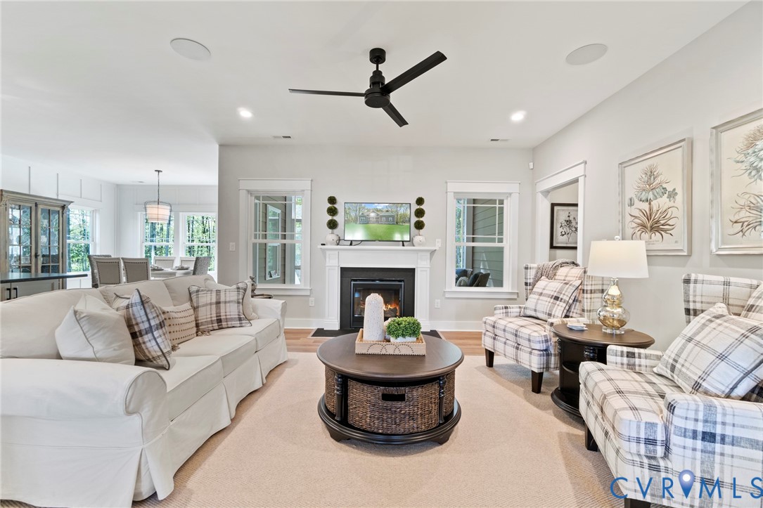2111 Darbytown Road Henrico, VA 23231 - Photo 13 of 23 Fireplace with white mantel, recessed lighting, ce